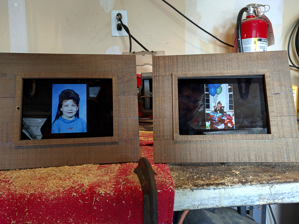 A rough fit test of the tablets inside the frames